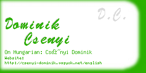 dominik csenyi business card